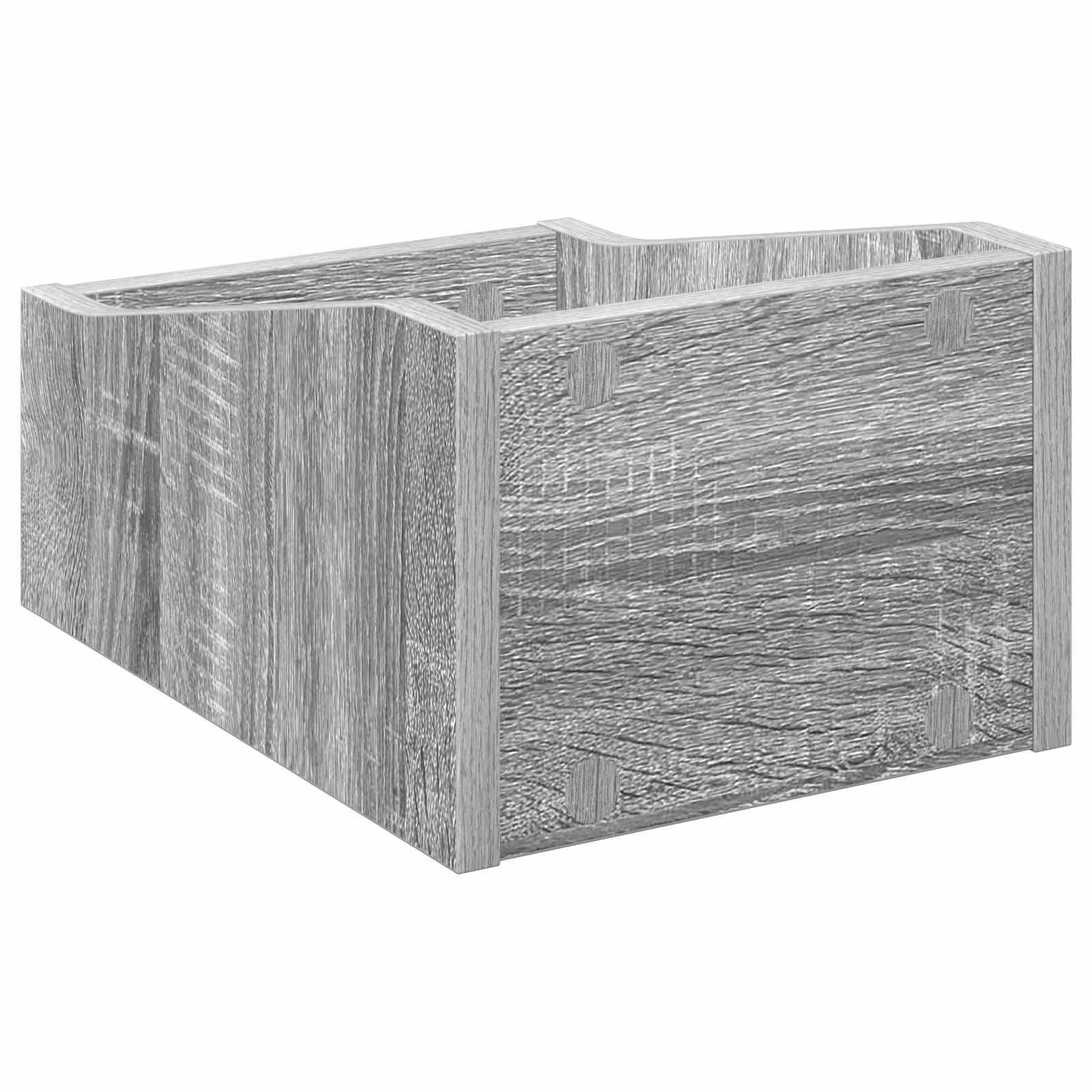 Κουτί LP 2 τμχ. Γκρι Sonoma 23 x 33 x 16 εκ. Επεξεργασμένο Ξύλο - Pakobazaar