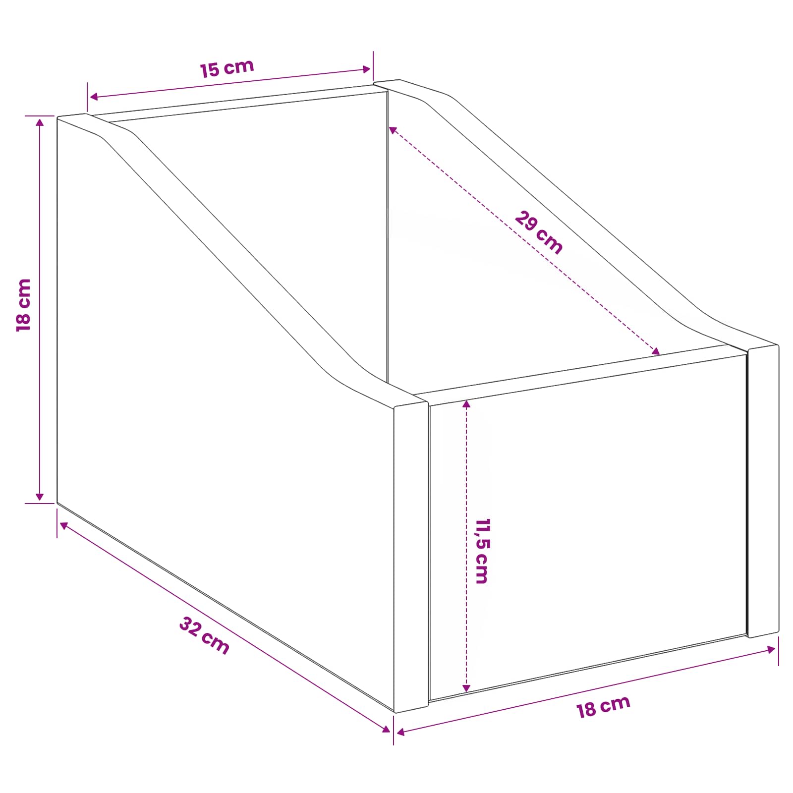 Κουτί LP 2 τμχ. Sonoma Δρυς 18 x 32 x 18 εκ. Επεξεργασμένο Ξύλο - Pakobazaar