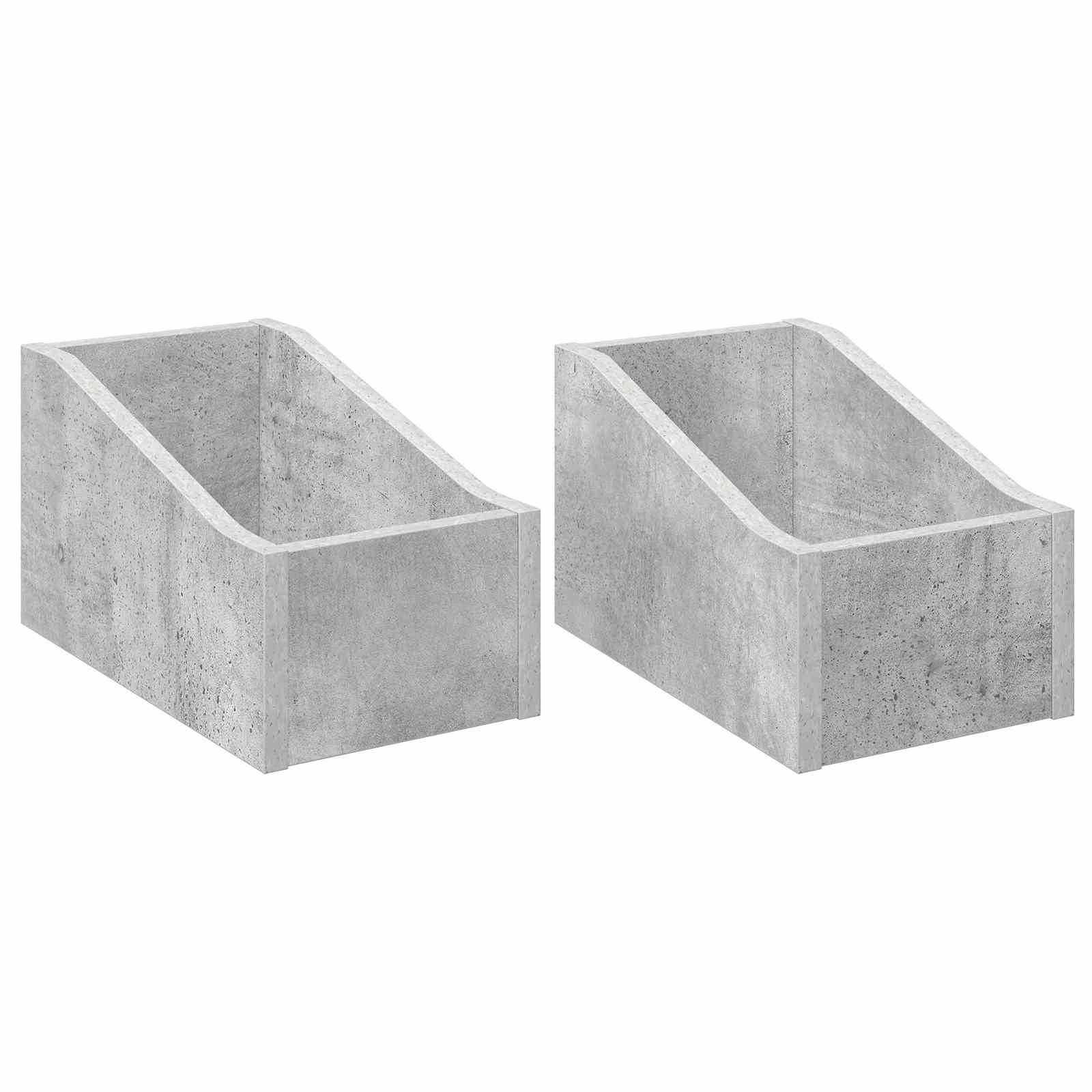 Κουτί LP 2 τμχ. Γκρι Σκυροδέματος 18 x 32 x 18 εκ. - Pakobazaar