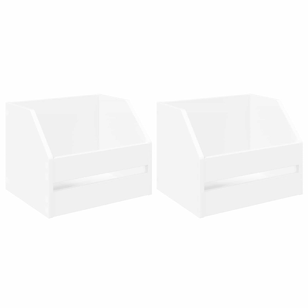 Κουτί Άλμπουμ Βινυλίου 2 τμχ. Λευκό 38 x 30 x 29 εκ