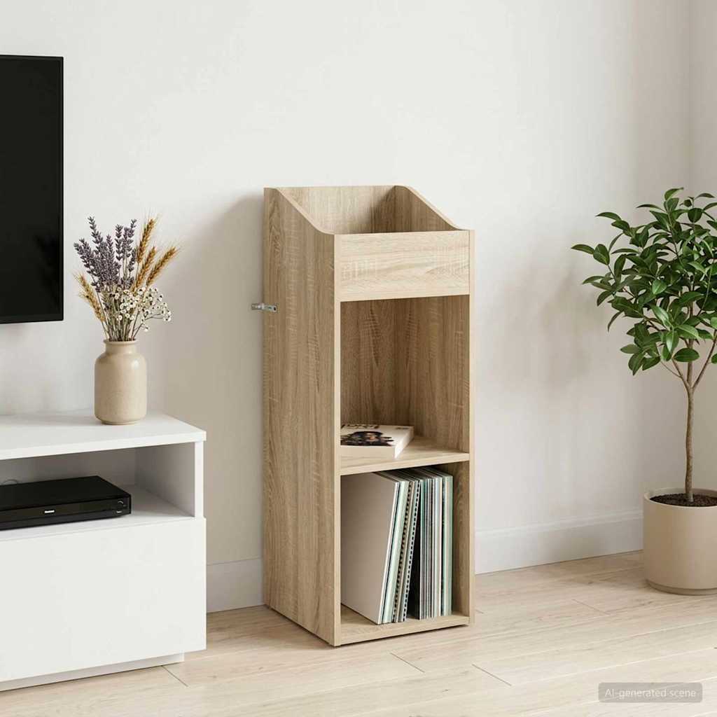 Ντουλάπι δίσκων βινυλίου Sonoma Δρυς 36 x 36 x 95,5 εκ