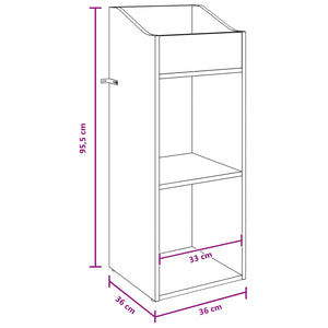 Ντουλάπι δίσκων βινυλίου Artisan Δρυς 36 x 36 x 95,5 εκ