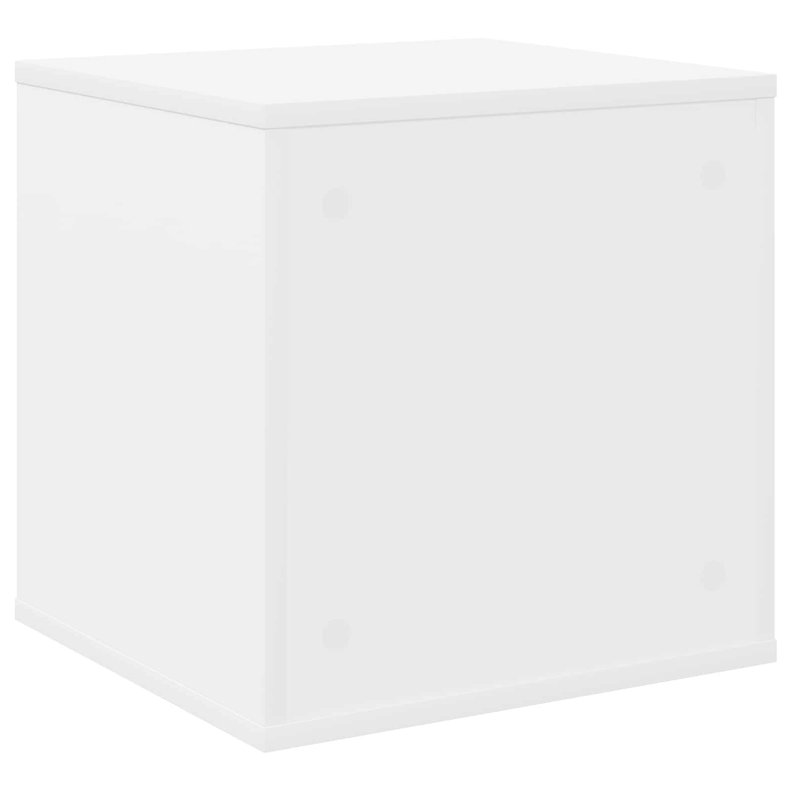 Κουτί Άλμπουμ Βινυλίου 2 τμχ. Λευκό 37 x 36,5 x 38 εκ.