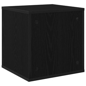 Κουτί Άλμπουμ Βινυλίου 2 τμχ. Μαύρη Δρυς 37 x 36,5 x 38 εκ. - Pakobazaar