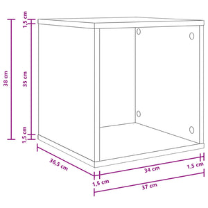 Κουτί Άλμπουμ Βινυλίου 2 τμχ. Γκρι Sonoma 37 x 36,5 x 38 εκ. - Pakobazaar