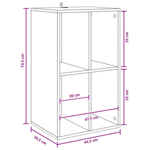 Ντουλάπι δίσκων βινυλίου Sonoma Δρυς 44,5 x 36,5 x 74,5 εκ