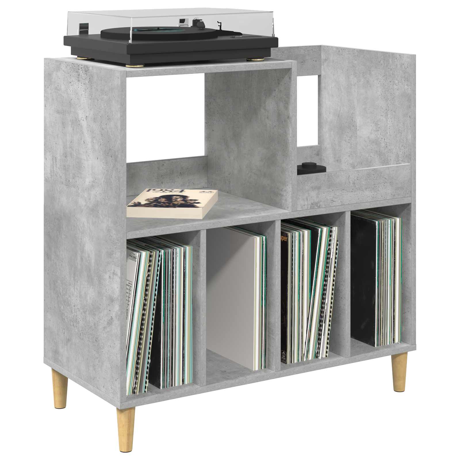 Βάση πικάπ Γκρι Σκυροδέματος 82 x 39,5 x 82,5 εκ - Pakobazaar