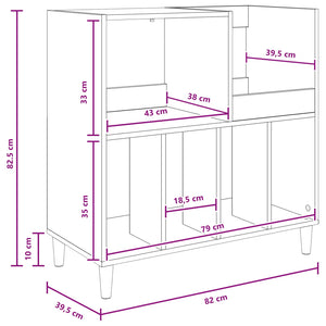 Βάση πικάπ Γκρι Σκυροδέματος 82 x 39,5 x 82,5 εκ - Pakobazaar