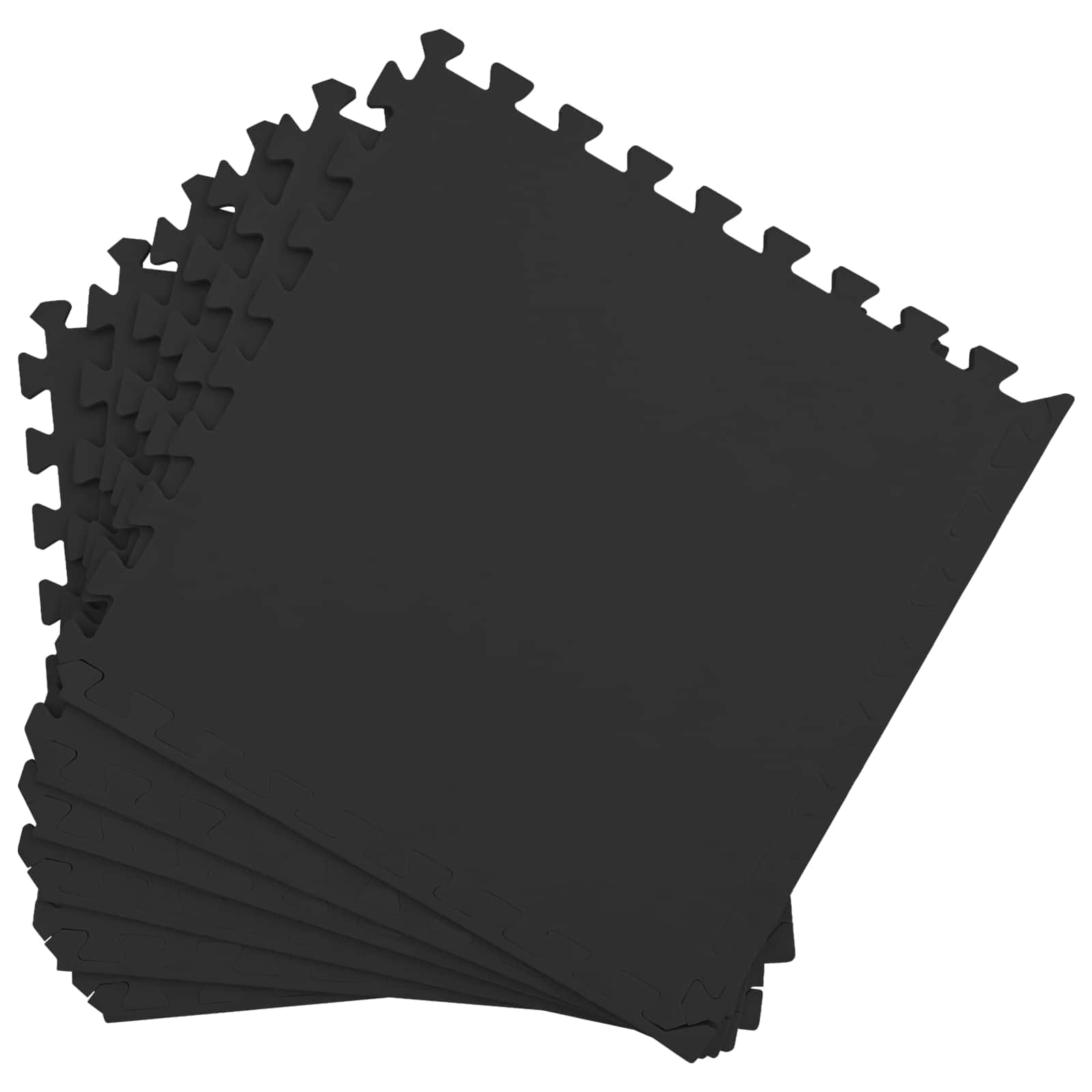 Πατάκια 24 pcs Μαύρο 8,64 m² Φελιζόλ EVA