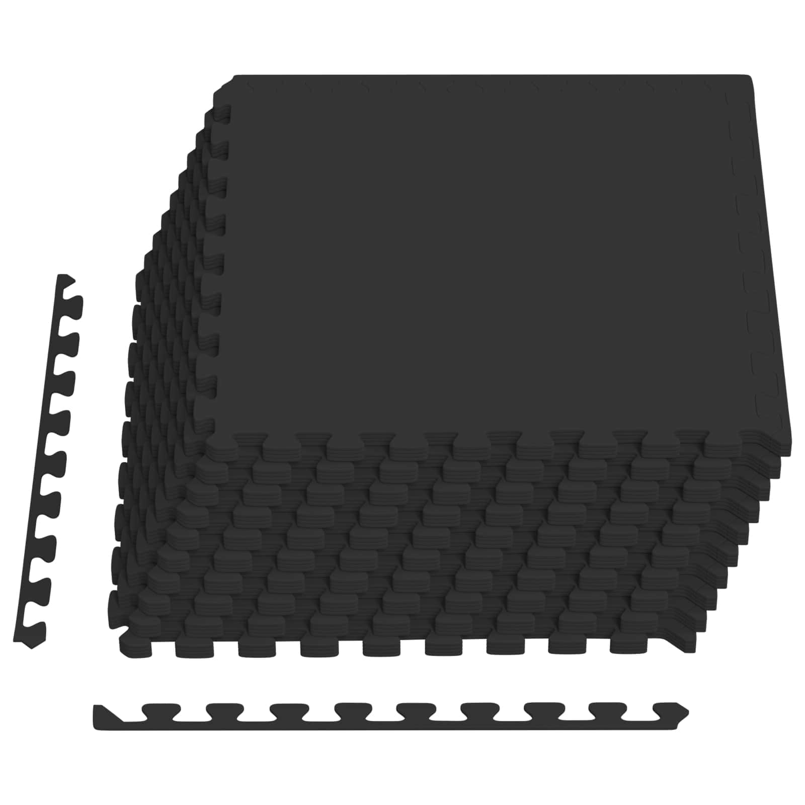 Πατάκια 40 pcs Μαύρο 14,4 τ.μ. Φελιζόλ EVA