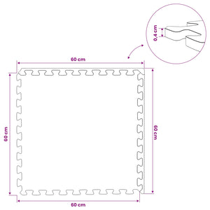 Πατάκια 40 pcs Γκρι 14,4 τ.μ. Φελιζόλ EVA - Pakobazaar