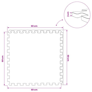 Πατάκια 12 pcs Μπλε 4,32 m² Φελιζόλ EVA - Pakobazaar