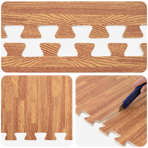 Πατάκια 24 pcs ξύλο 8,64 m² Φελιζόλ EVA - Pakobazaar