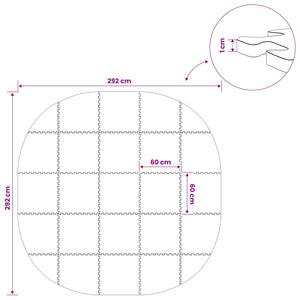 Χαλάκι για Πισίνα 25 τμχ. Ø 292 cm Γύρος Φελιζόλ EVA Μπλε