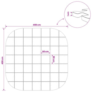 Χαλάκι για Πισίνα 49 τμχ. Ø 408 cm Γύρος Φελιζόλ EVA Μαύρο - Pakobazaar