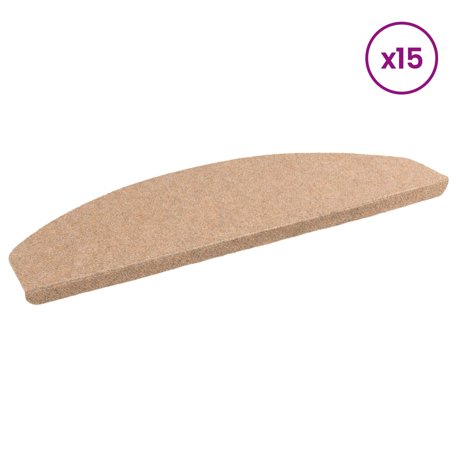 Αυτοκόλλητα Ματ Σκαλοπατιών 15 pcs Μπεζ 80 x 28 x 3,5 εκ - Pakobazaar
