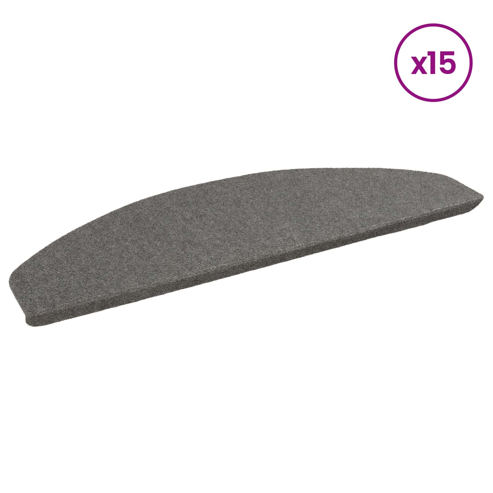 Αυτοκόλλητα Ματ Σκαλοπατιών 15 pcs Γκρι 80 x 28 x 3,5 εκ - Pakobazaar