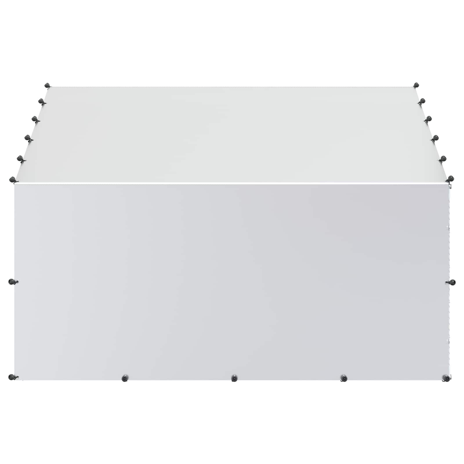 Κοτέτσι με Οροφή Ασημί 200 x 200 x 150 cm Γαλβανισμένος Χάλυβας - Pakobazaar