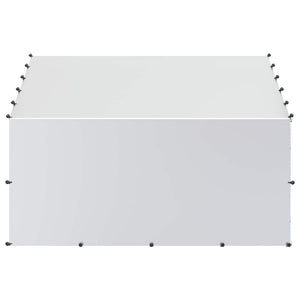 Κοτέτσι με Οροφή Ασημί 200 x 200 x 150 cm Γαλβανισμένος Χάλυβας - Pakobazaar