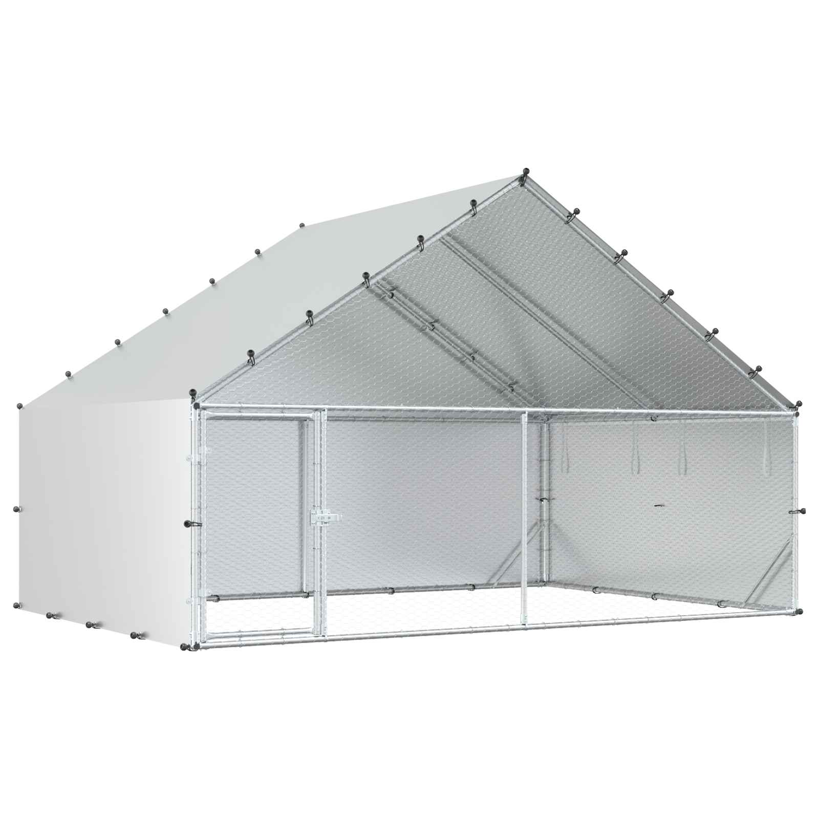 Κοτέτσι με Οροφή Ασημί 300 x 200 x 190 εκ. - Pakobazaar