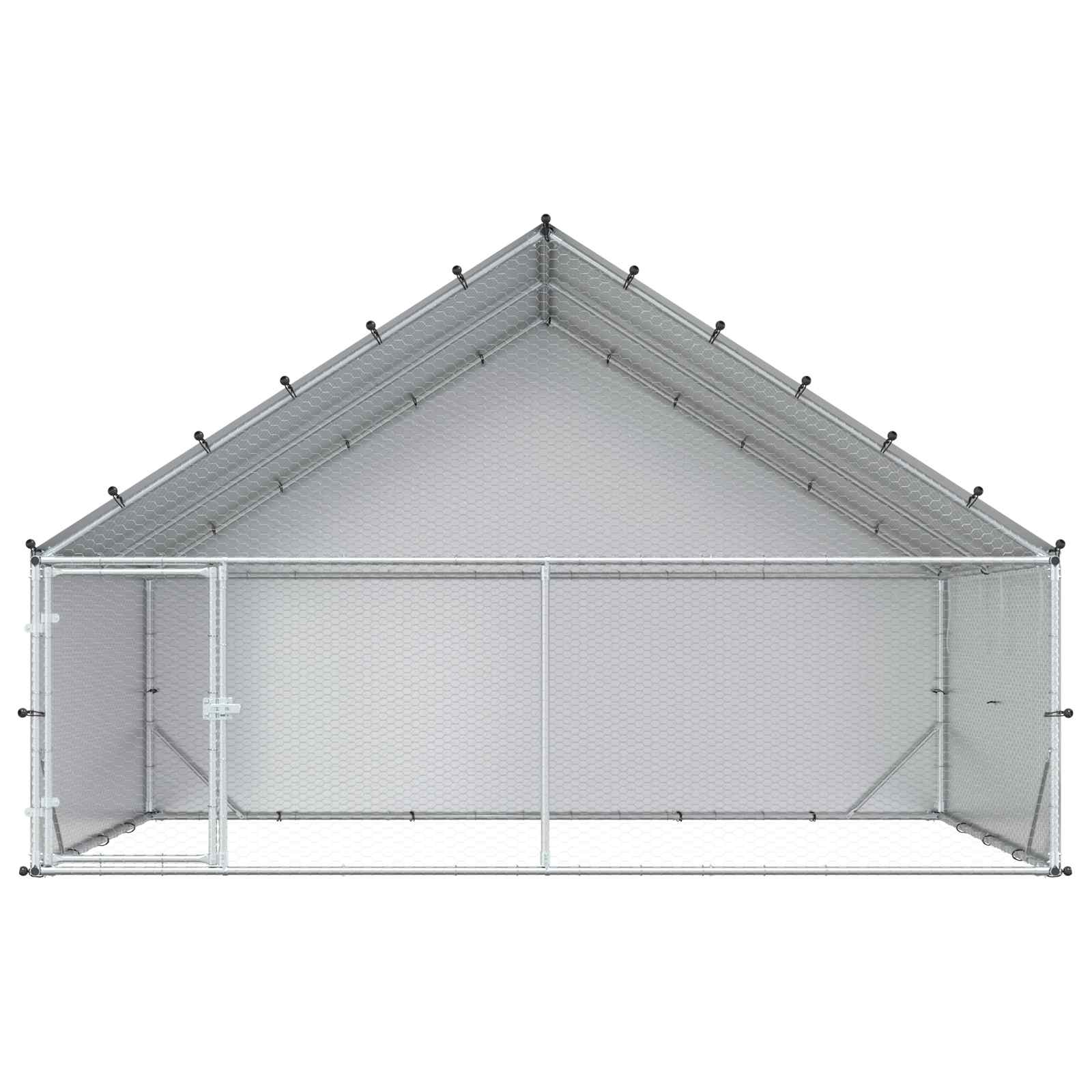 Κοτέτσι με Οροφή Ασημί 300 x 200 x 190 εκ. - Pakobazaar