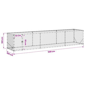 Κουτί Κοτόπουλου Ασημί 500 x 100 x 100 cm Γαλβανισμένος Χάλυβας - Pakobazaar