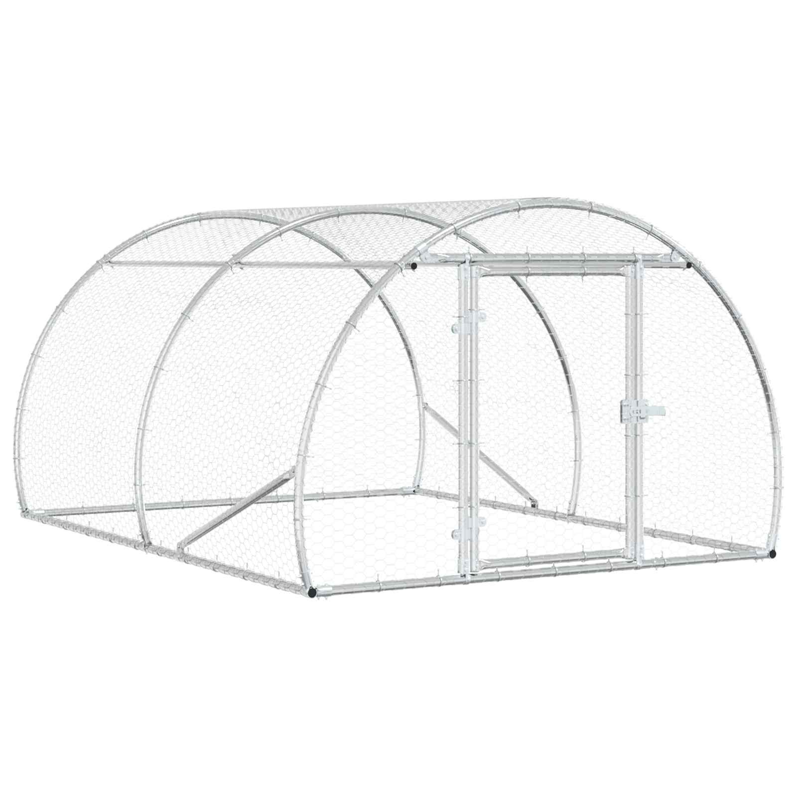 Κοτέτσι Ασημί 200 x 150 x 100 cm Γαλβανισμένος Χάλυβας