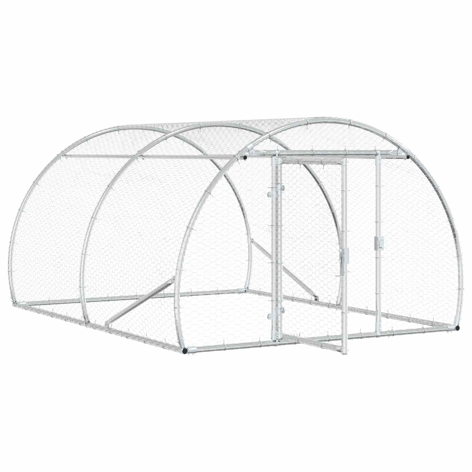 Κοτέτσι Ασημί 200 x 150 x 100 cm Γαλβανισμένος Χάλυβας