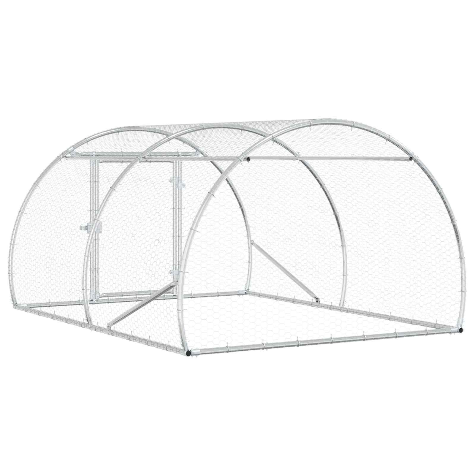 Κοτέτσι Ασημί 200 x 150 x 100 cm Γαλβανισμένος Χάλυβας