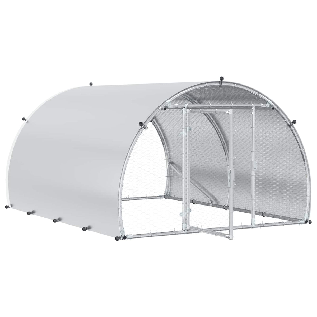 Κοτέτσι Ασημί 200 x 150 x 100 cm Γαλβανισμένος Χάλυβας - Pakobazaar