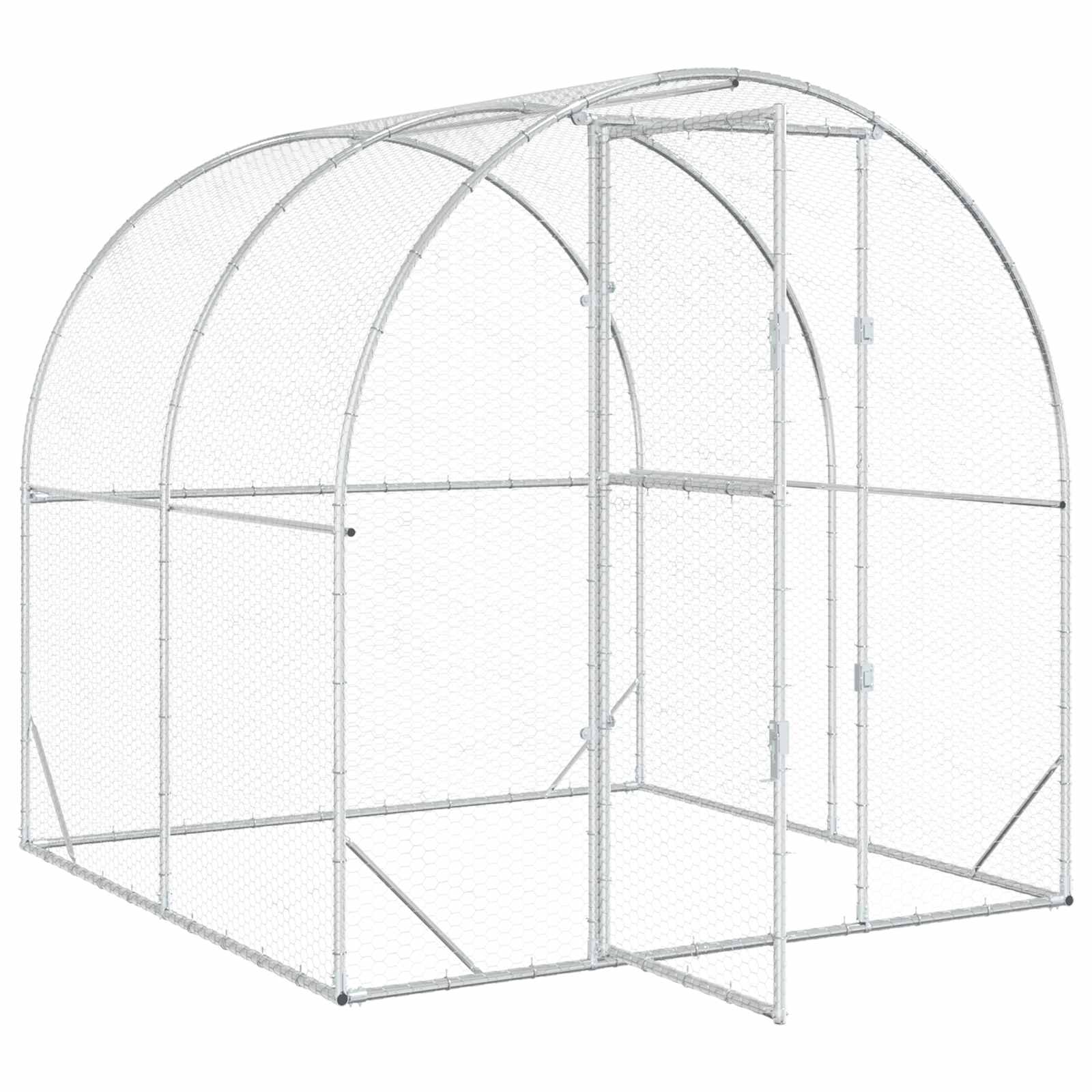 Κοτέτσι Ασημί 200 x 200 x 200 cm Γαλβανισμένος Χάλυβας
