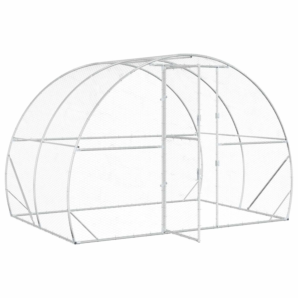 Κοτέτσι Ασημί 200 x 300 x 200 cm Γαλβανισμένος Χάλυβας - Pakobazaar