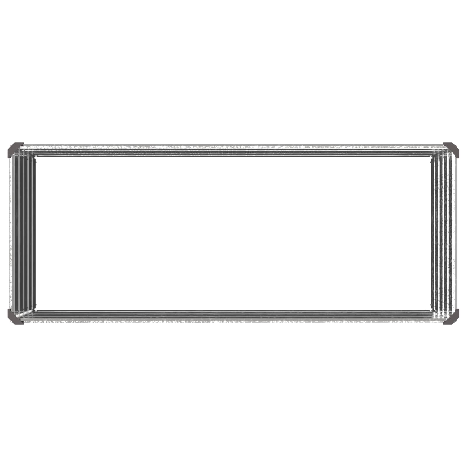 Υψωμένο Κρεβάτι Κήπου Ασημί 100 x 40 x 55 cm γαλβανισμένο
