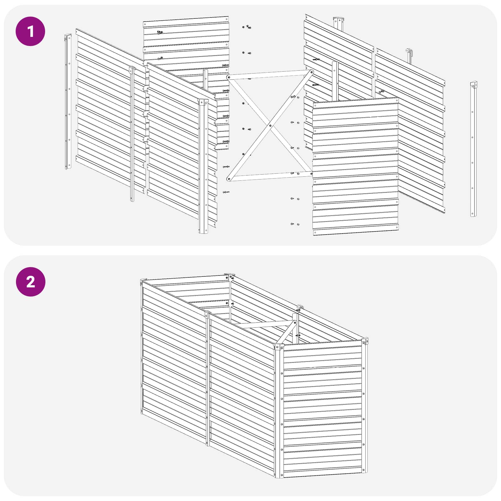 Υψωμένο Κρεβάτι Κήπου Ανθρακί 160 x 40 x 55 εκ. - Pakobazaar