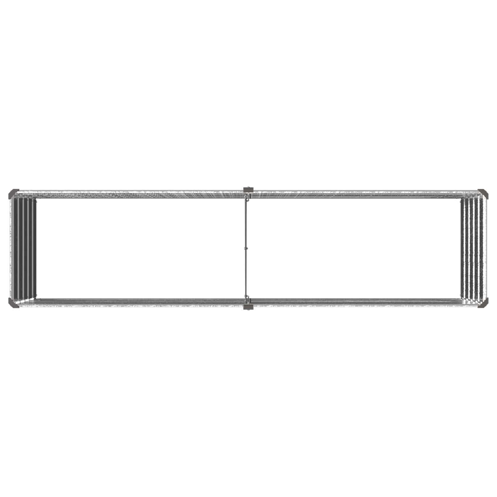 Υψωμένο Κρεβάτι Κήπου Ασημί 160 x 40 x 55 εκ. γαλβανισμένο