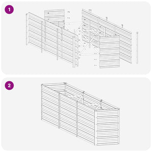 Υψωμένο Κρεβάτι Κήπου Ξύλινο Καφέ 240 x 40 x 55 εκ. - Pakobazaar