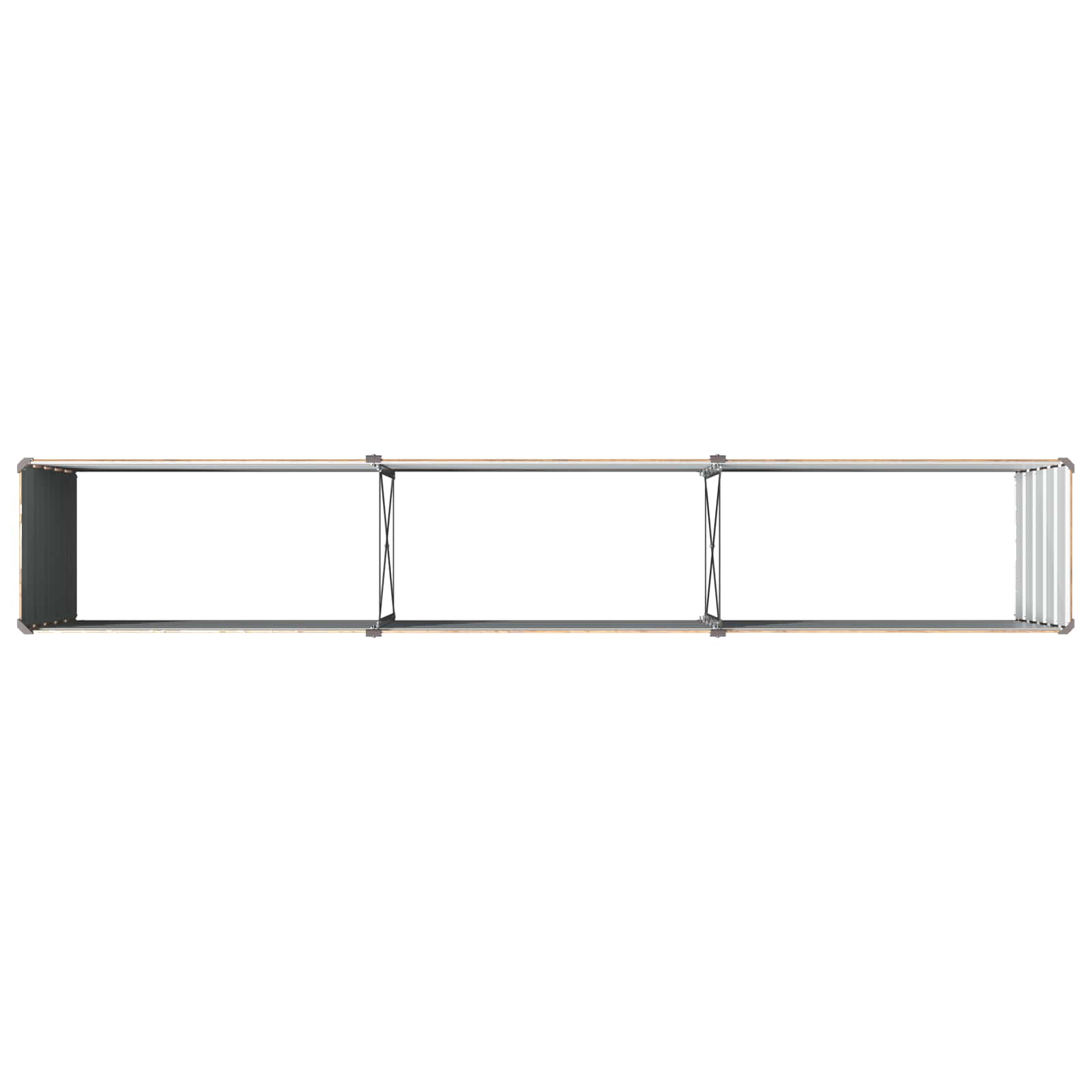 Υψωμένο Κρεβάτι Κήπου Ξύλινο Καφέ 240 x 40 x 55 εκ. - Pakobazaar