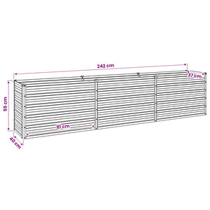 Υψωμένο Κρεβάτι Κήπου Πράσινο 240 x 40 x 55 εκ. - Pakobazaar