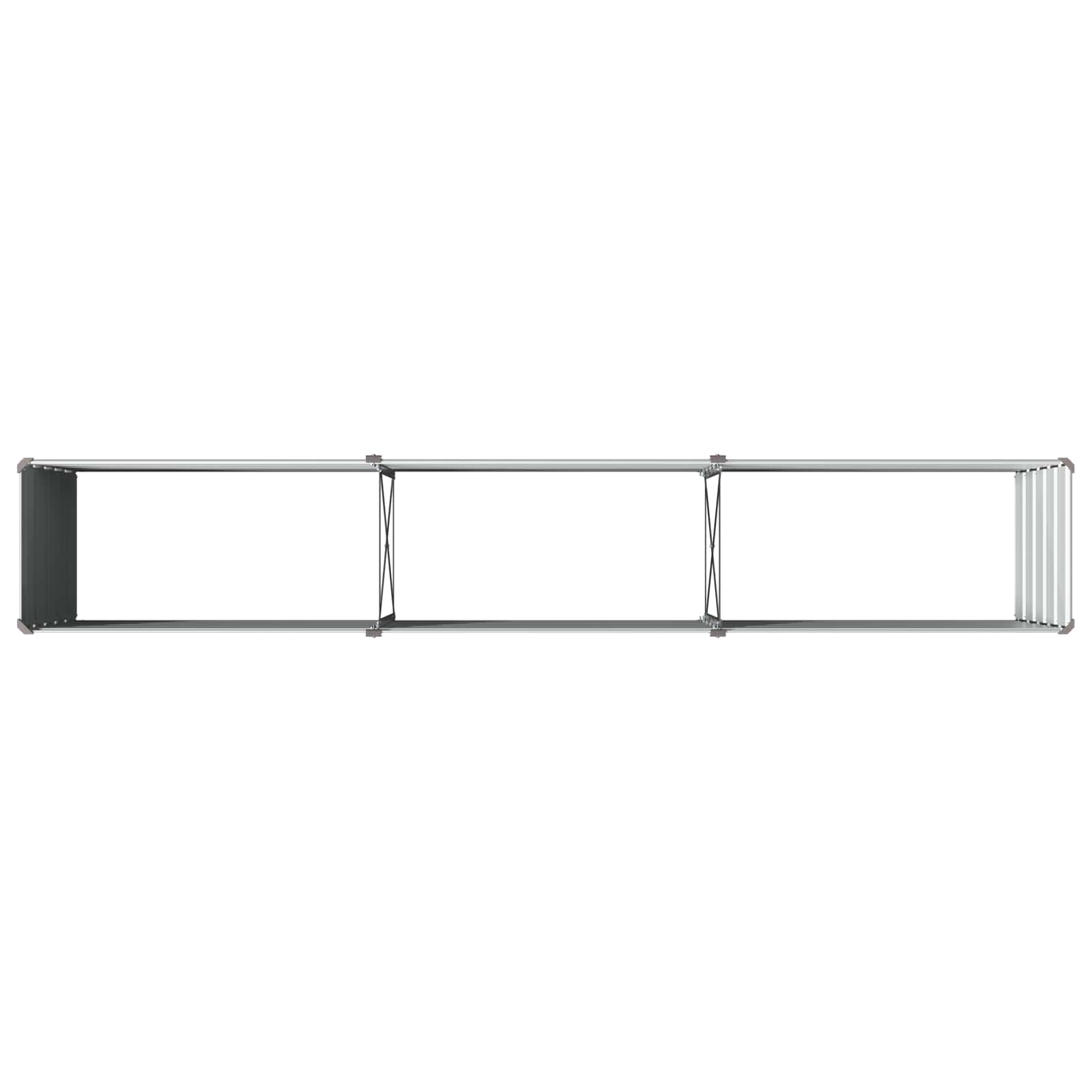 Υψωμένο Κρεβάτι Κήπου Γκρι 240 x 40 x 55 εκ. - Pakobazaar