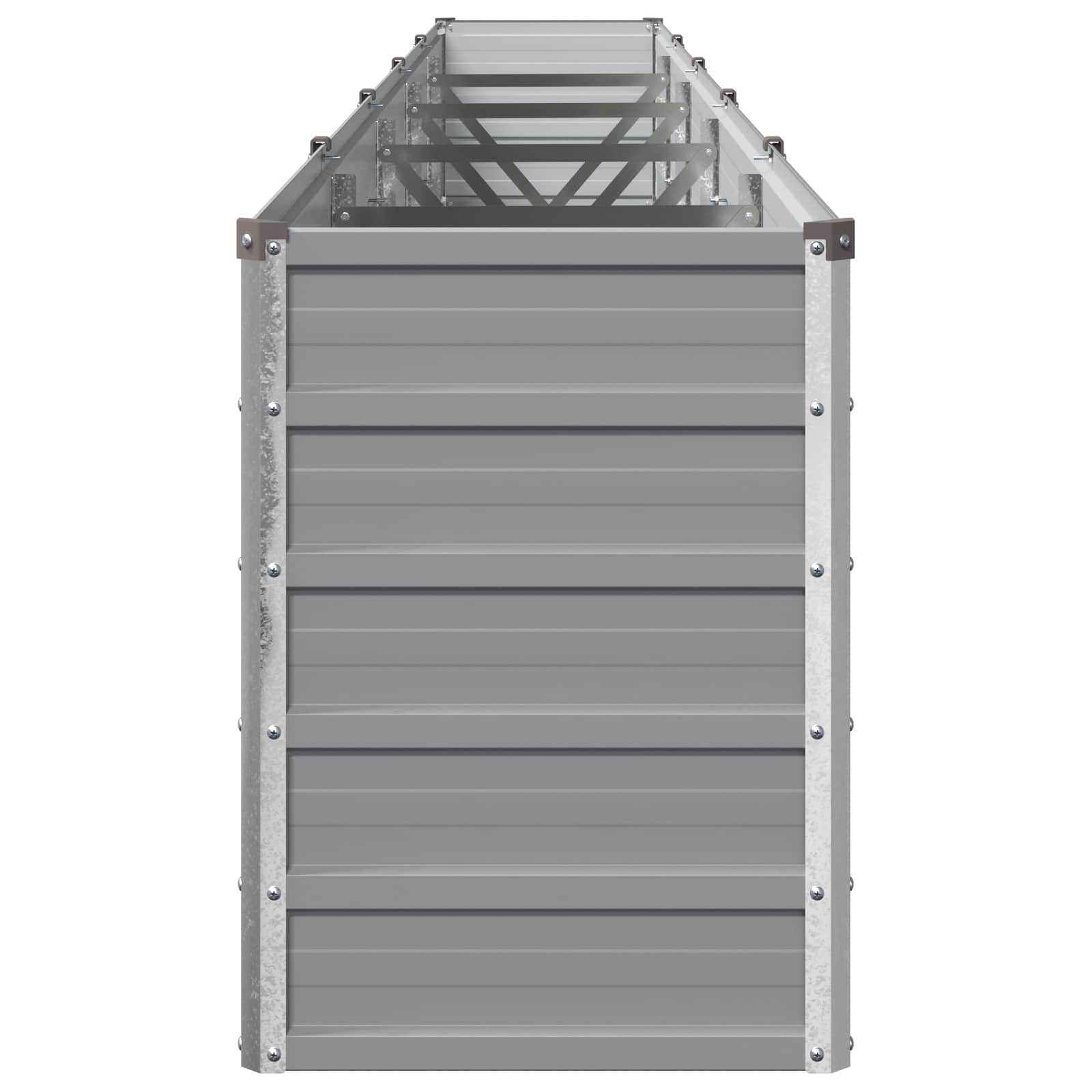 Υψωμένο Κρεβάτι Κήπου Γκρι 400 x 40 x 55 εκ.