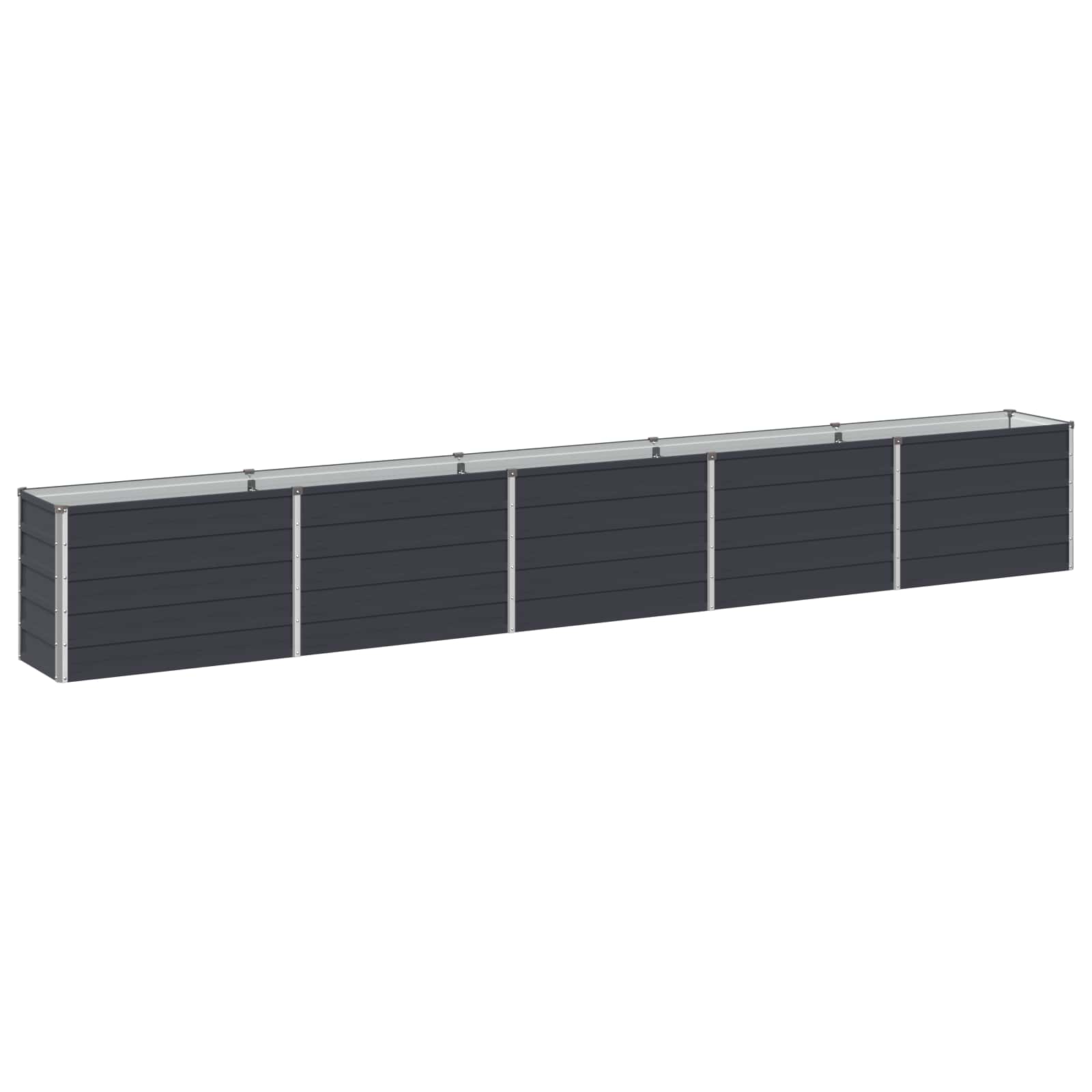 Υψωμένο Κρεβάτι Κήπου Ανθρακί 400 x 40 x 55 εκ.