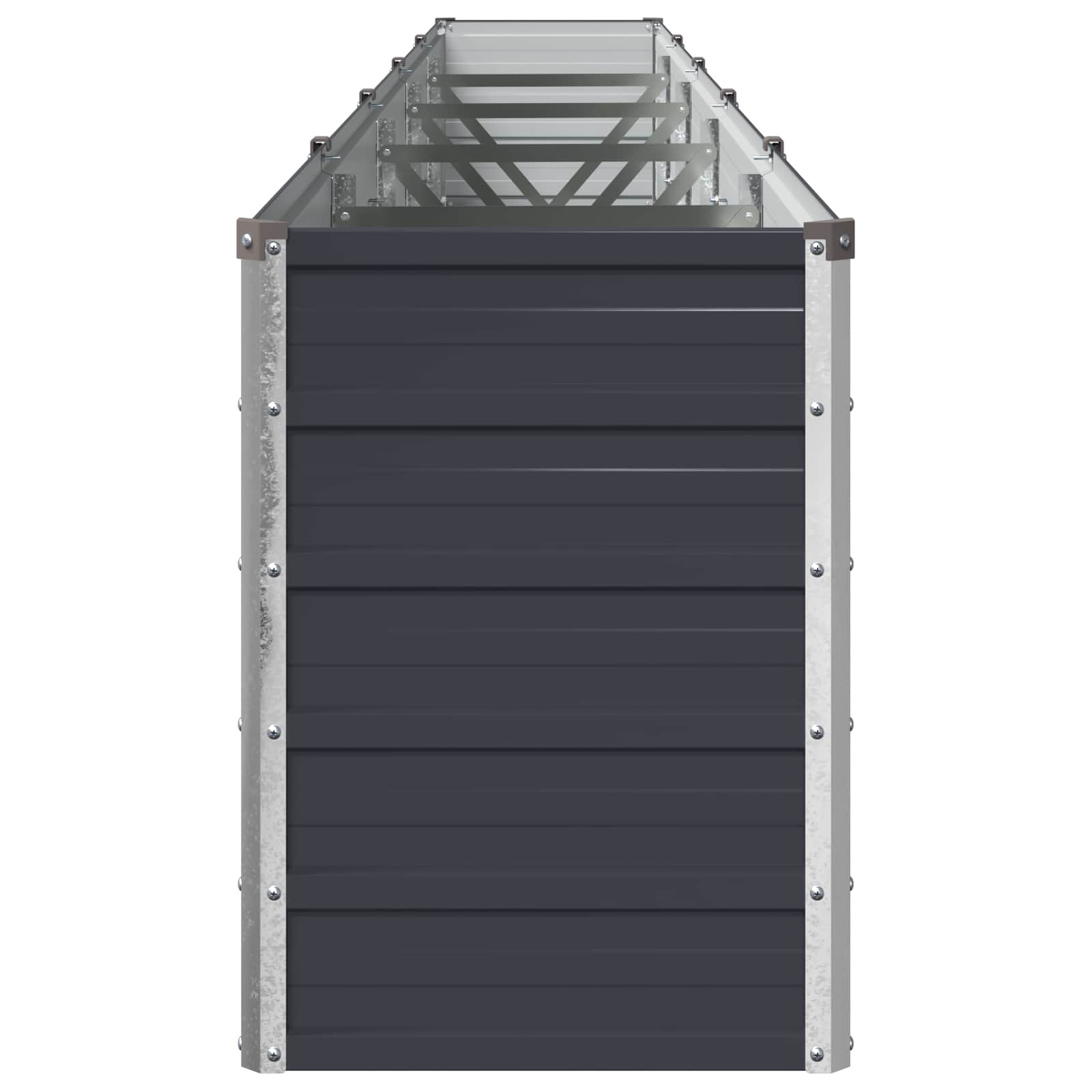 Υψωμένο Κρεβάτι Κήπου Ανθρακί 400 x 40 x 55 εκ.