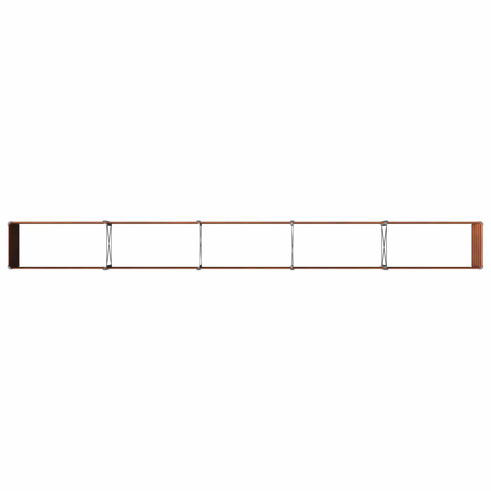 Υψωμένο Κρεβάτι Κήπου Σκ rusty 400 x 40 x 55 εκ. κοντόν
