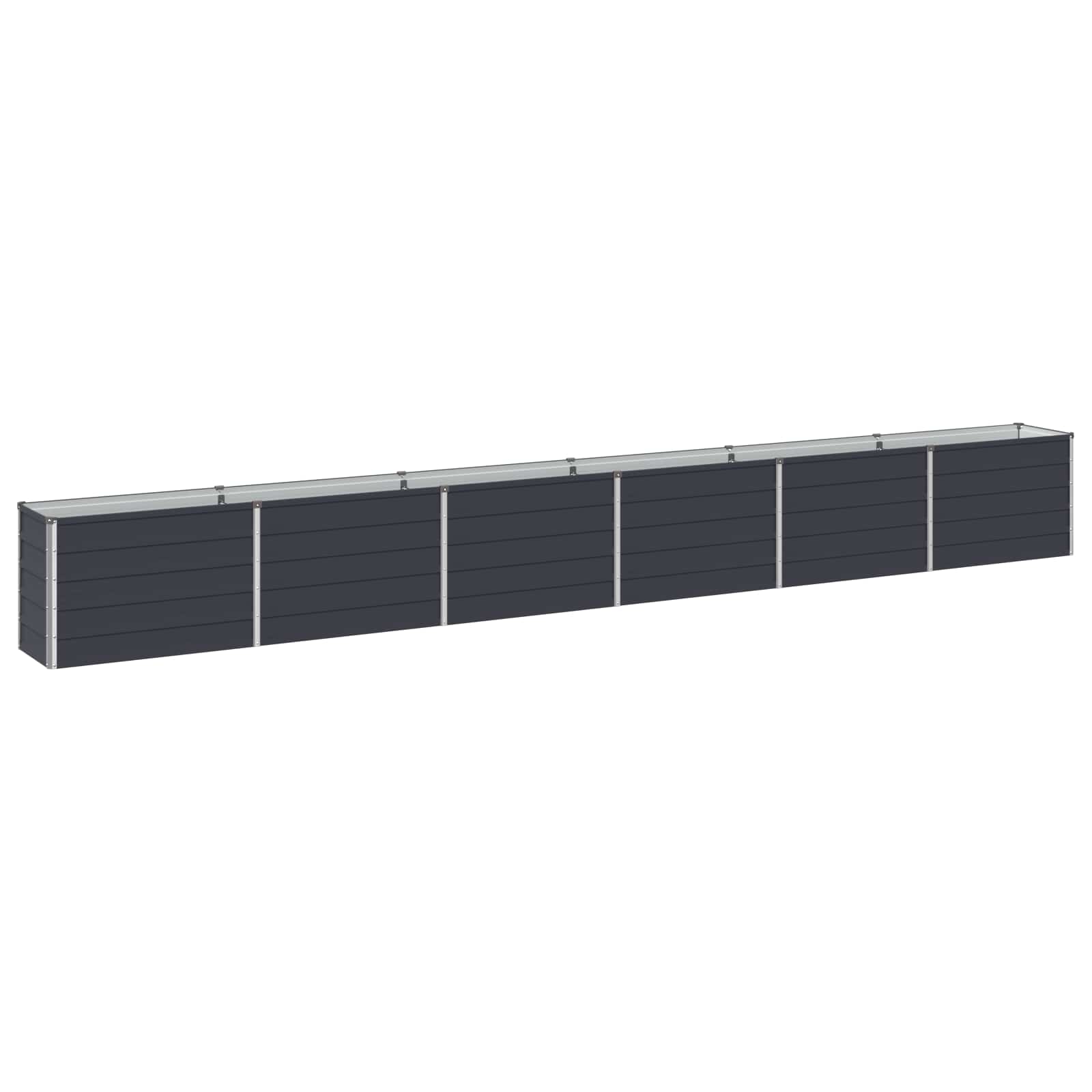 Υψωμένο Κρεβάτι Κήπου Ανθρακί 480 x 40 x 55 εκ.