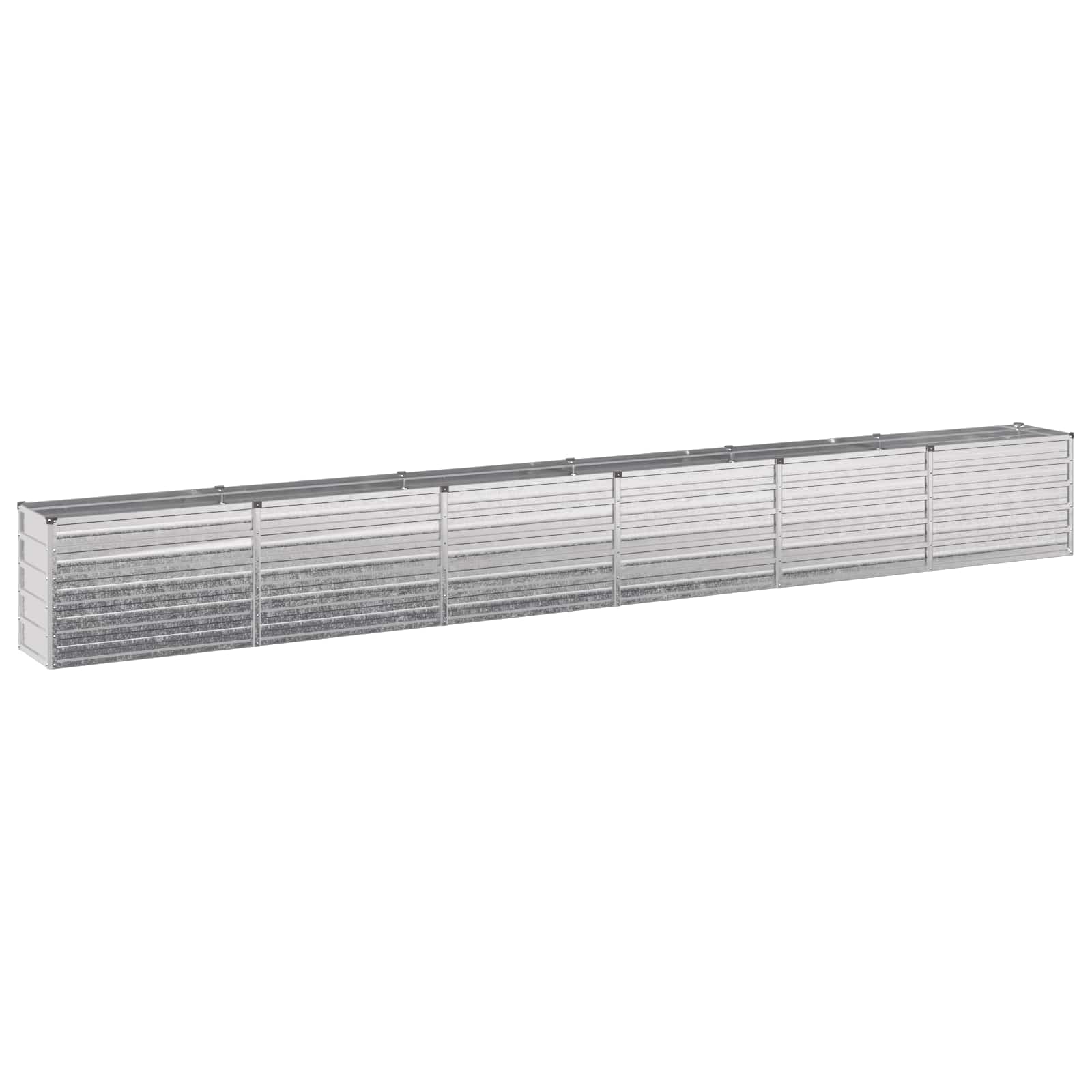 Υψωμένο Κρεβάτι Κήπου Ασημί 480 x 40 x 55 εκ. γαλβανισμένο