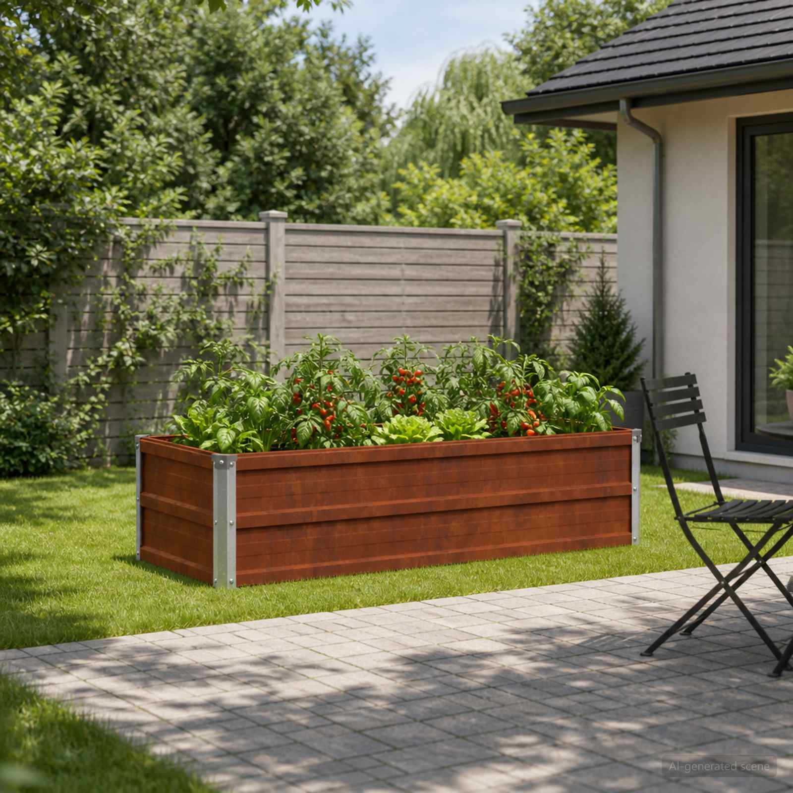 Υψωμένο Κρεβάτι Κήπου Σκ rusty 100 x 40 x 24 εκ. κοντόν