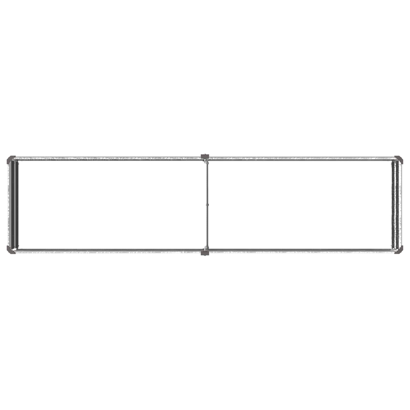 Υψωμένο Κρεβάτι Κήπου Ασημί 160 x 40 x 24 εκ. γαλβανισμένο