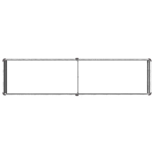 Υψωμένο Κρεβάτι Κήπου Ασημί 160 x 40 x 24 εκ. γαλβανισμένο