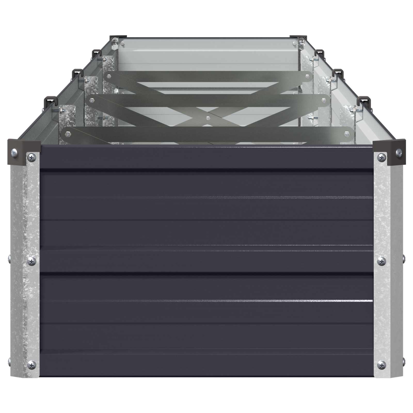 Υψωμένο Κρεβάτι Κήπου Ανθρακί 320 x 40 x 24 εκ. - Pakobazaar