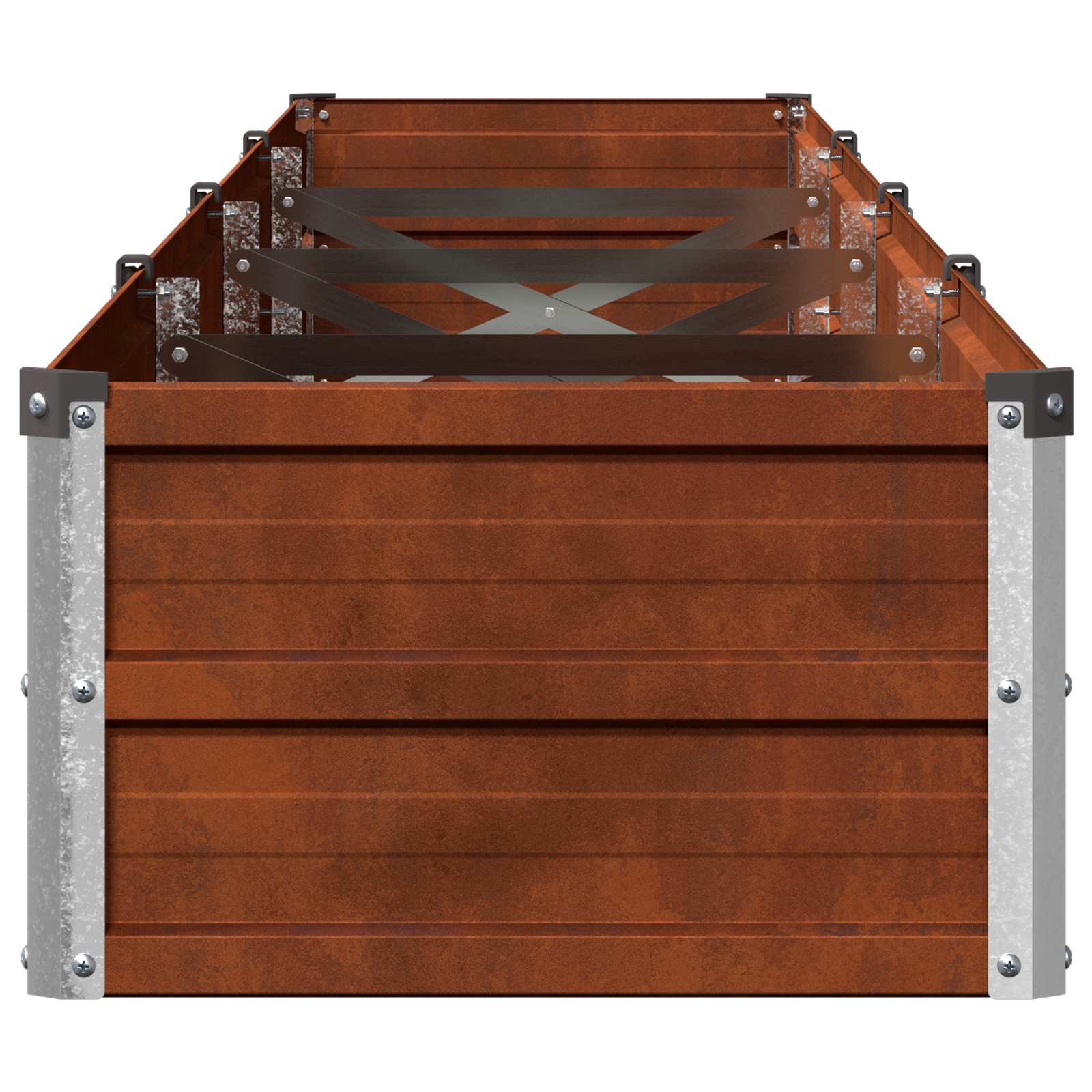 Υψωμένο Κρεβάτι Κήπου Σκ rusty 320 x 40 x 24 εκ. κοντόν - Pakobazaar